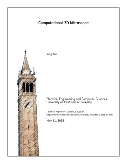 Computational 3D Microscope - EECS Berkeley