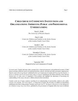 child abuse in community institutions and organizations