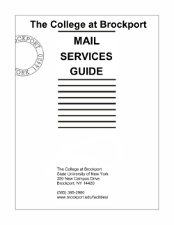 Mail Services Guide - The College at Brockport
