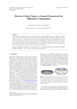 Discrete Critical Values: a General Framework for Silhouettes
