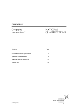 Geography NATIONAL Intermediate 2 QUALIFICATIONS