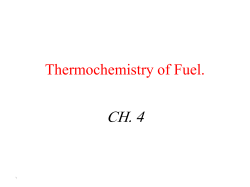 ICE CH4 Thermochemistry of Fuel