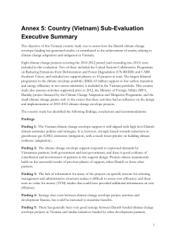 Annex 5: Country (Vietnam) Sub