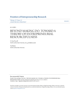 beyond making do: toward a theory of entrepreneurial resourcefulness