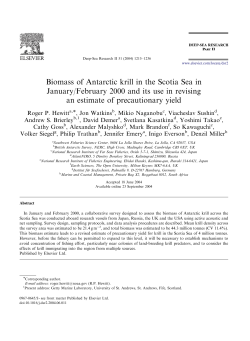 Biomass of Antarctic krill in the Scotia Sea in January/February 2000