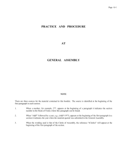 G-Practice and Procedure - The Presbyterian Church in Canada
