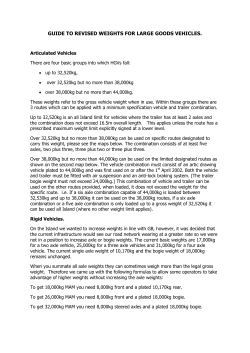Guide to revised weights for HGV