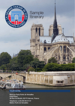 Paris Sample Itinerary - Youth Music of the World