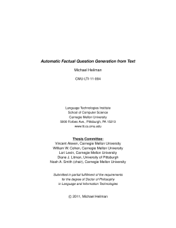 Automatic Factual Question Generation from Text