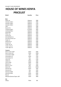 Get Our Pricelist - Dial A Drink Kenya