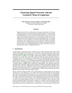 Clustering Signed Networks with the Geometric Mean of Laplacians
