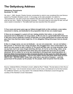 The Gettysburg Address