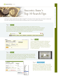 Ancestry Anne`s Top 10 Search Tips