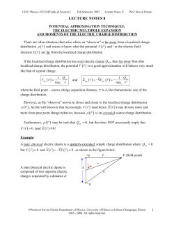 Electric Multipole Expansion, Electrostatic