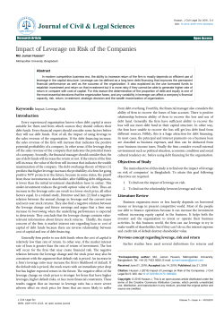 Impact of Leverage on Risk of the Companies