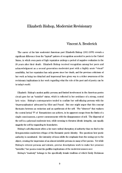 Elizabeth Bishop, Modernist Revisionary