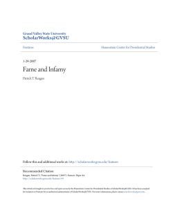 Fame and Infamy - ScholarWorks@GVSU