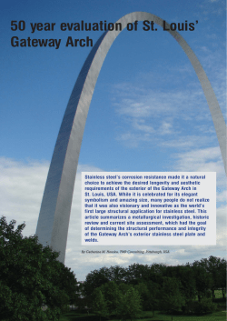 50 year evaluation of St. Louis` Gateway Arch