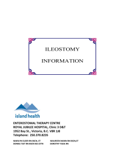 DIET GUIDELINES FOR THE ILEOSTOMATE