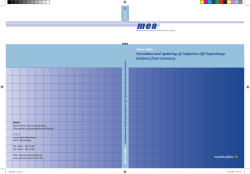 meaStudies 08 Formation and Updating of Subjective Life Expectancy