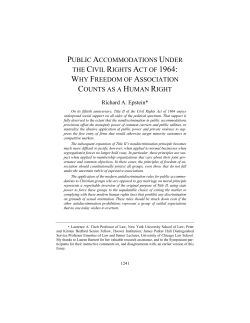public accommodations under the civil rights act of 1964