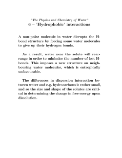 6 &ndash; `Hydrophobic` interactions