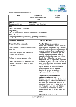 Science_3rd and 4th Class_Design and Make a compass