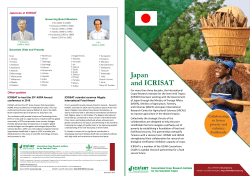 Japan and ICRISAT