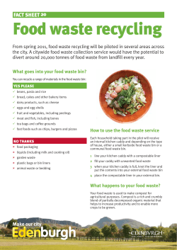 Food waste recycling - The City of Edinburgh Council