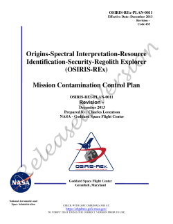 OSIRIS Contamination Engineer