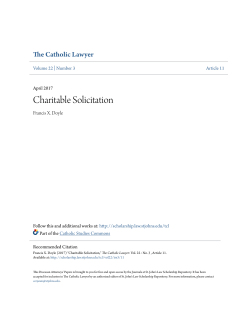 Charitable Solicitation - St. John`s Law Scholarship Repository