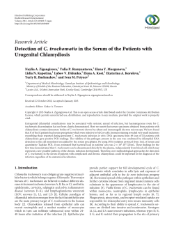 Detection of C. trachomatis in the Serum of the Patients with