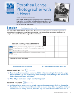 dorothea Lange: photographer with a heart