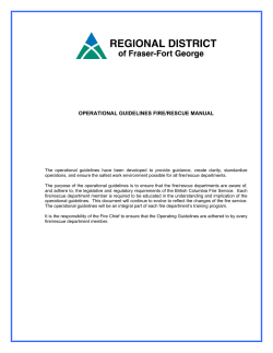 operational guidelines fire/rescue manual