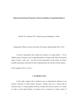 1 Optical and Mechanical Properties of Electron