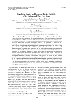 Population Density and Instream Habitat Suitability of the