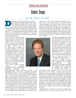 From the Editor - Philadelphia Bar Association