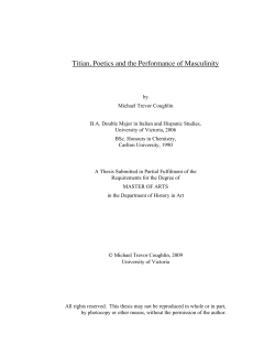 Titian, Poetics and the Performance of Masculinity