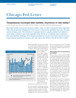 Tempestuous municipal debt markets: Oxymoron or