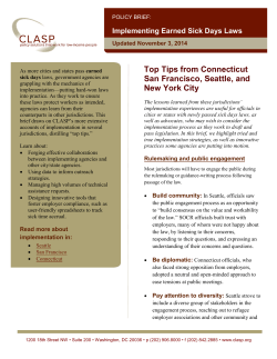 Top Tips from Connecticut San Francisco, Seattle, and New York City