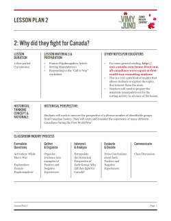 2: Why did they fight for Canada?