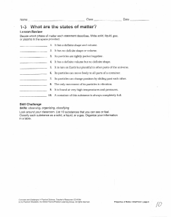 1-3 What are the states of matter?