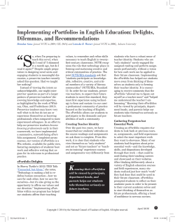 Implementing ePortfolios in English Education: Delights