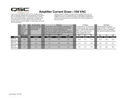 Current Draw Sheet