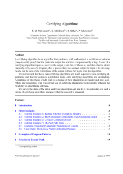 Certifying Algorithms - Max Planck Institute for Informatics