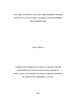 EAST AFRICA COMMUNITY (EAC) NON TARIFF BARRIERS AND