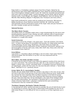 Rudy Smith is a Trinidadian steelpan player from Port