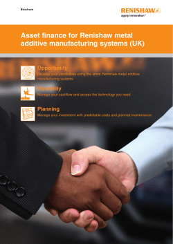 Main header 24pt, 28pt leading Asset finance for Renishaw metal