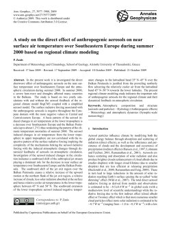 A study on the direct effect of anthropogenic aerosols on near