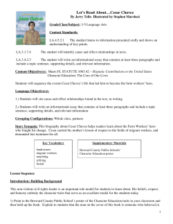 Let`s Read About&hellip;Cesar Chavez